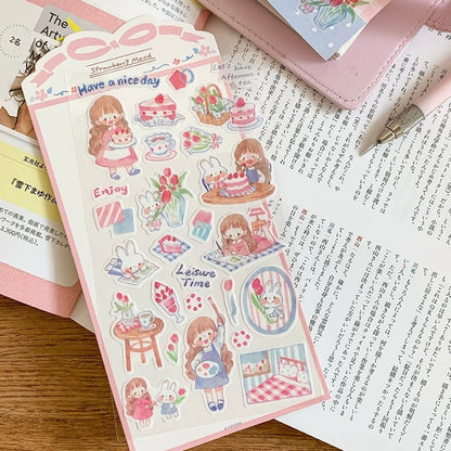 Die-Cut Sticker Sheets - Watercolor Style
