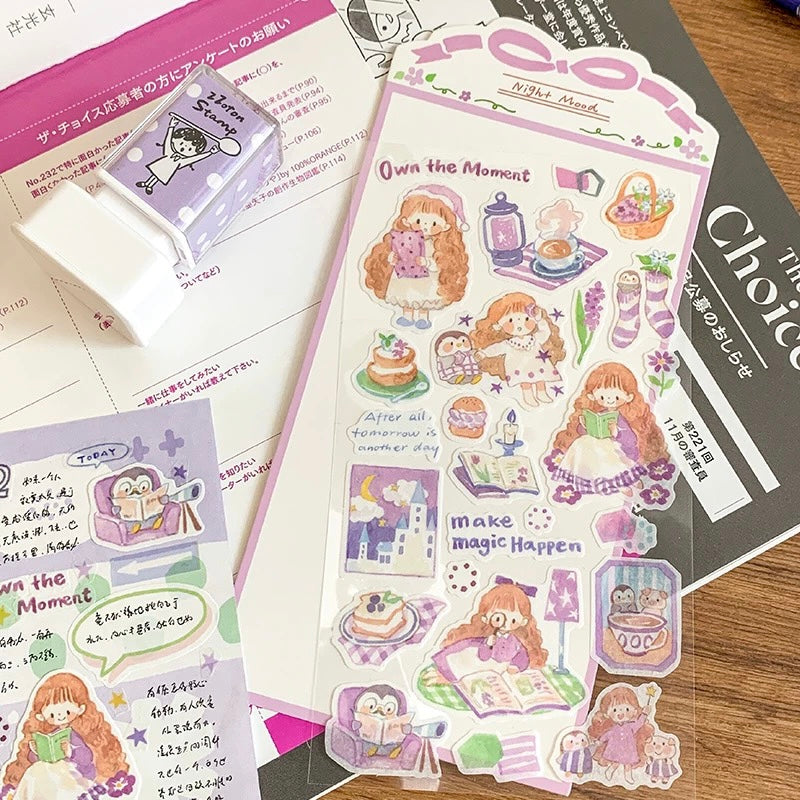 Die-Cut Sticker Sheets - Watercolor Style