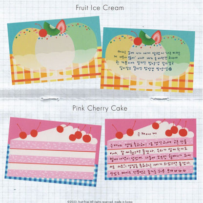 Fruit Dessert Memo Pads