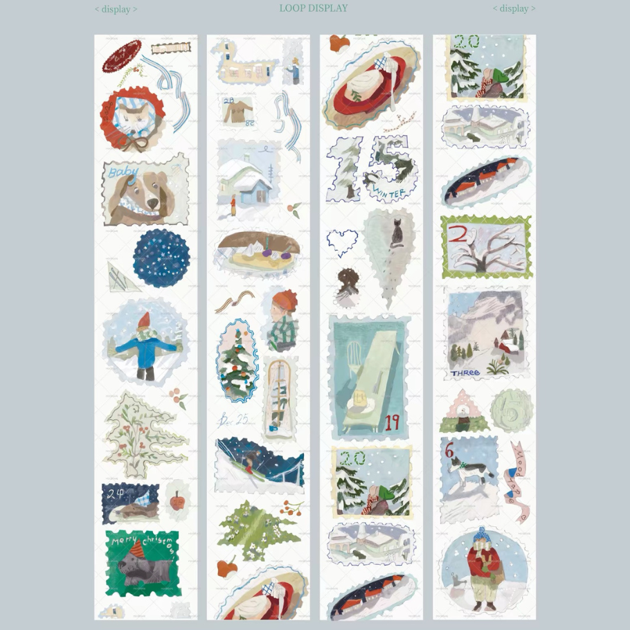 PET Tape - Winter Stamps