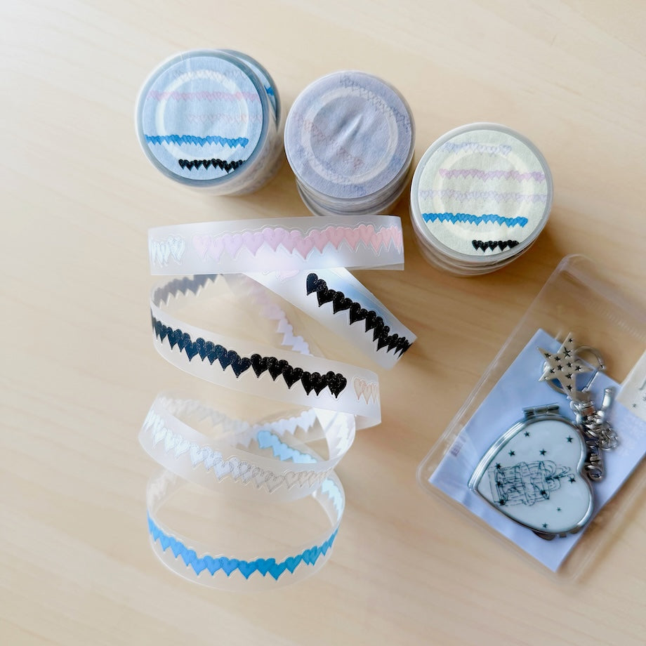 Die-Cut Sticker Roll - String of Hearts