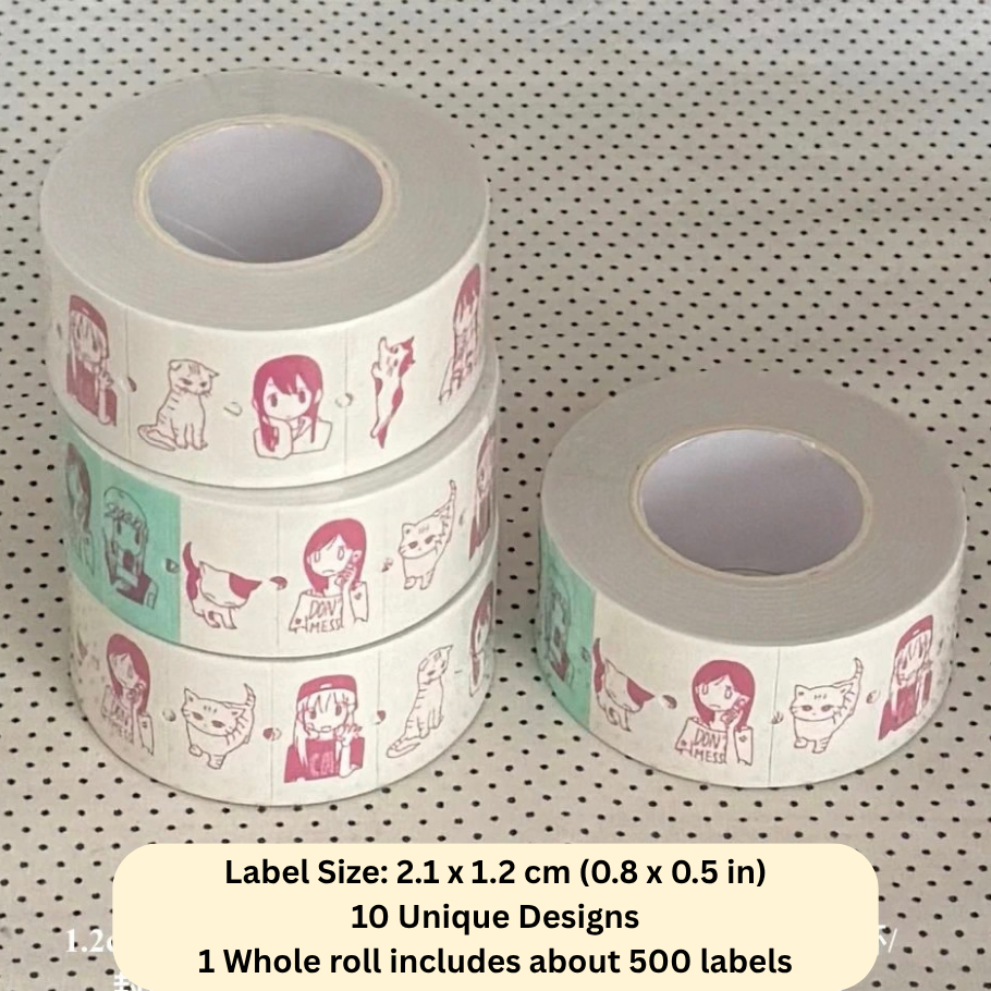 Label Sticker Roll - Kitten