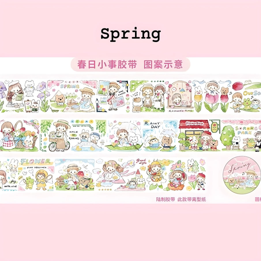 Spring themed washi tape designs