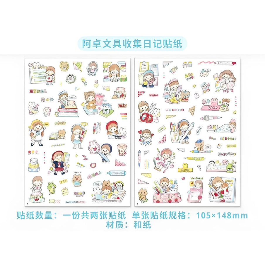 Die-Cut Sticker Sheets - Stationery Diary