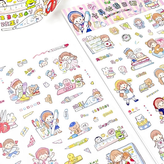 Die-Cut Sticker Sheets - Stationery Diary