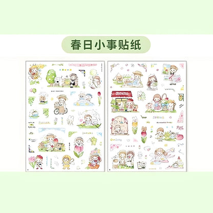 Spring stickers design