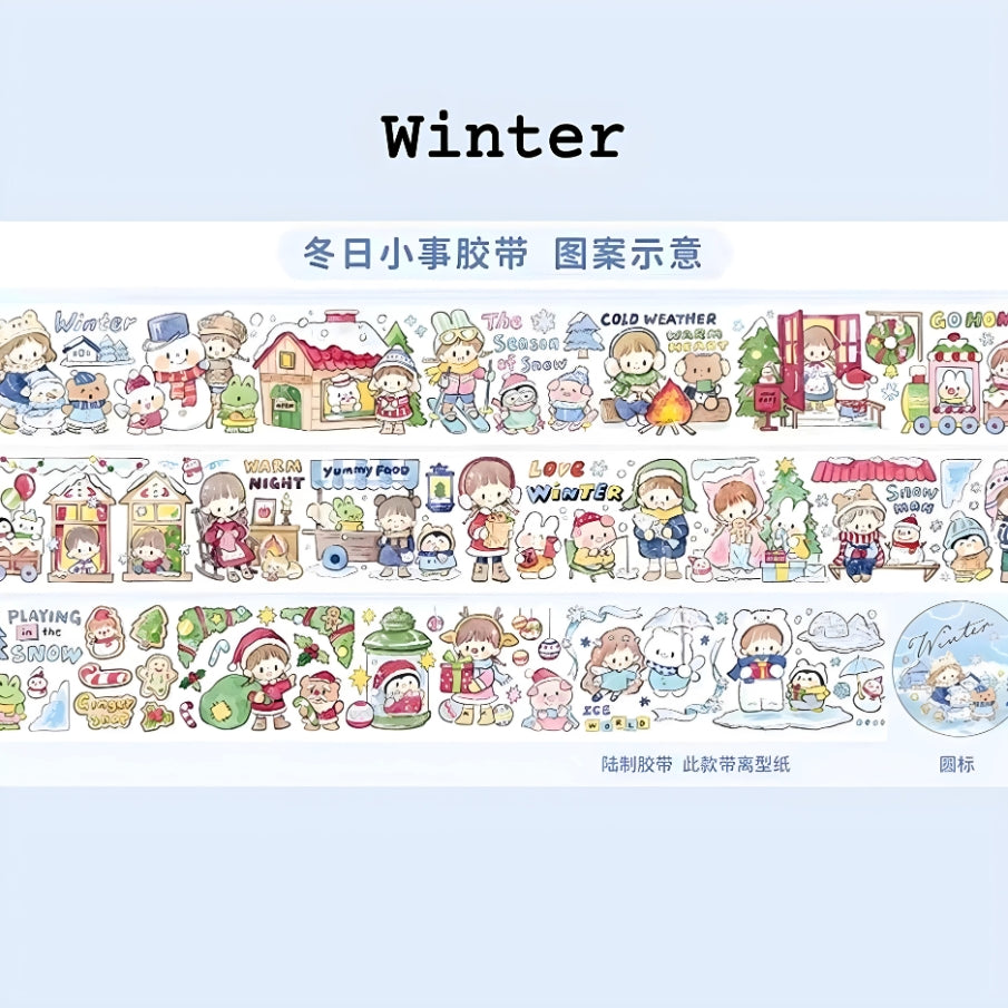 winter themed washi tape designs