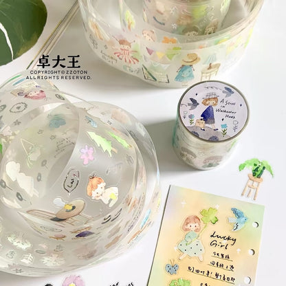 Die-Cut Sticker Roll - A Stroll in Watercolor Hues