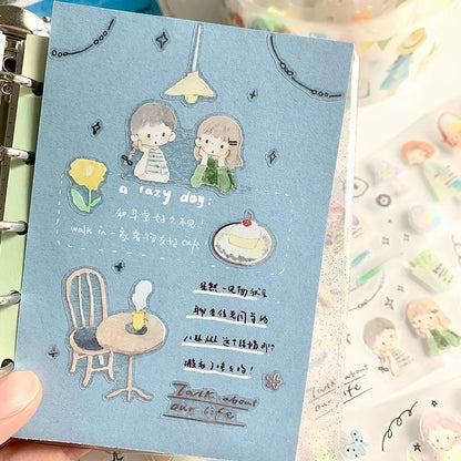 Die-Cut Sticker Roll - A Stroll in Watercolor Hues