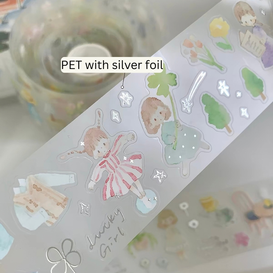 Die-Cut Sticker Roll - A Stroll in Watercolor Hues