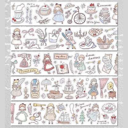 Die-Cut Sticker Roll - An Elegant Afternoon