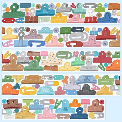 Die-Cut Sticker Roll - Clips