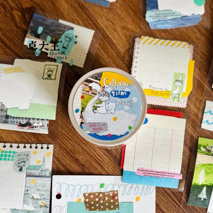 Die-Cut Sticker Roll - Collage Film Verses