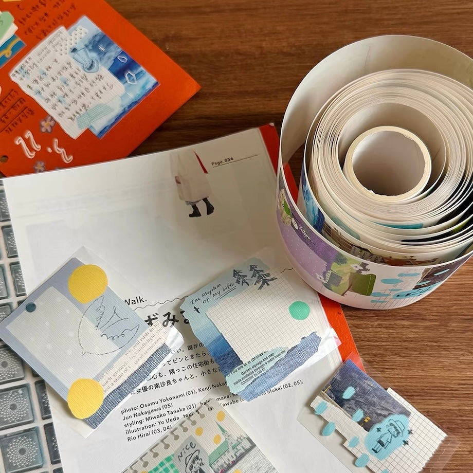 Die-Cut Sticker Roll - Collage Film Verses