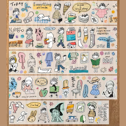 Die-Cut Sticker Roll - Cut into Pieces