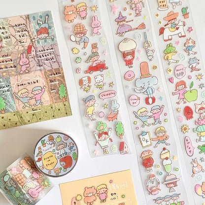 Die-Cut Sticker Roll - Friends on Paper