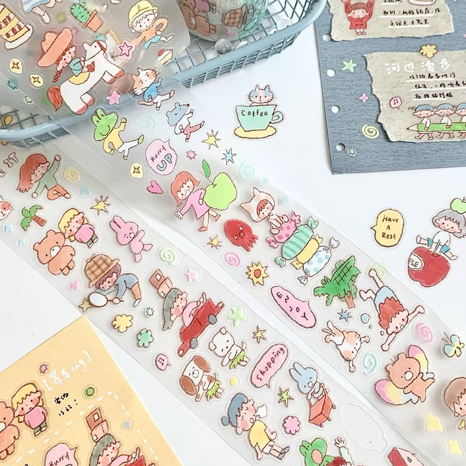 Die-Cut Sticker Roll - Friends on Paper