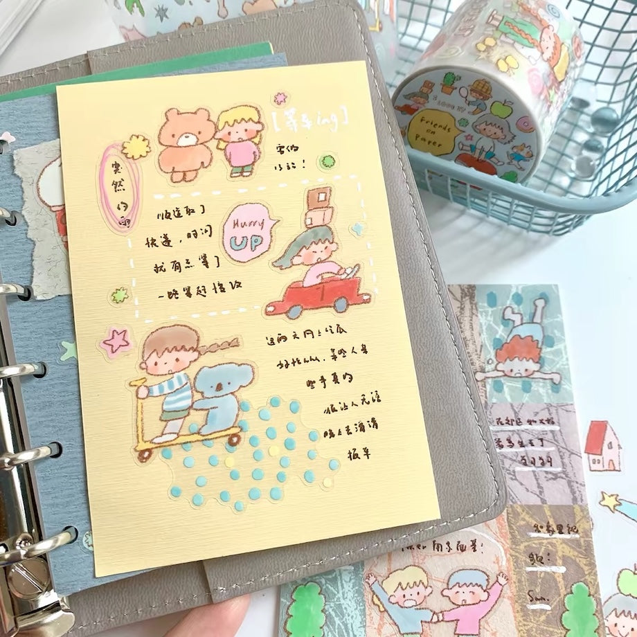 Die-Cut Sticker Roll - Friends on Paper
