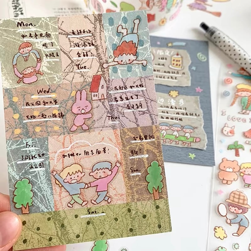 Die-Cut Sticker Roll - Friends on Paper