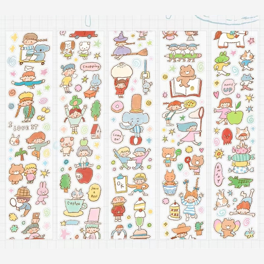 Die-Cut Sticker Roll - Friends on Paper