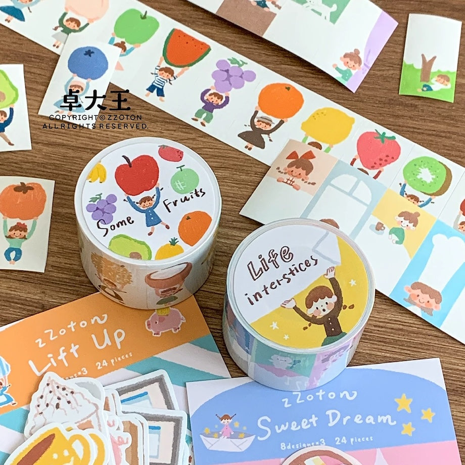 Label Sticker Rolls - Fruits & Life