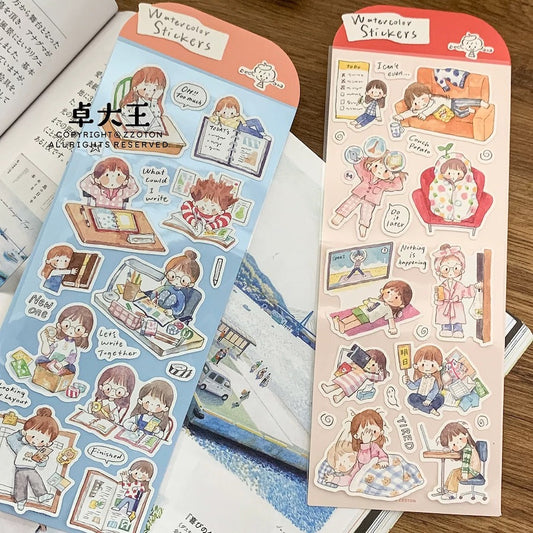 Die-Cut Sticker Sheets - Journaling & Lazy Life