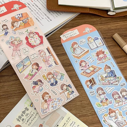 Die-Cut Sticker Sheets - Journaling & Lazy Life