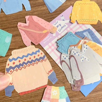 Oil Pastel Memo Pads - My Clothes & Hug Me