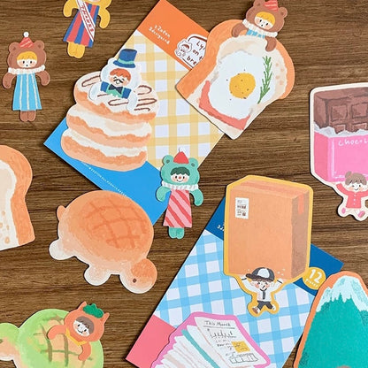 Oil Pastel Memo Pads - Raise & Lying