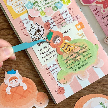 Oil Pastel Memo Pads - Raise & Lying