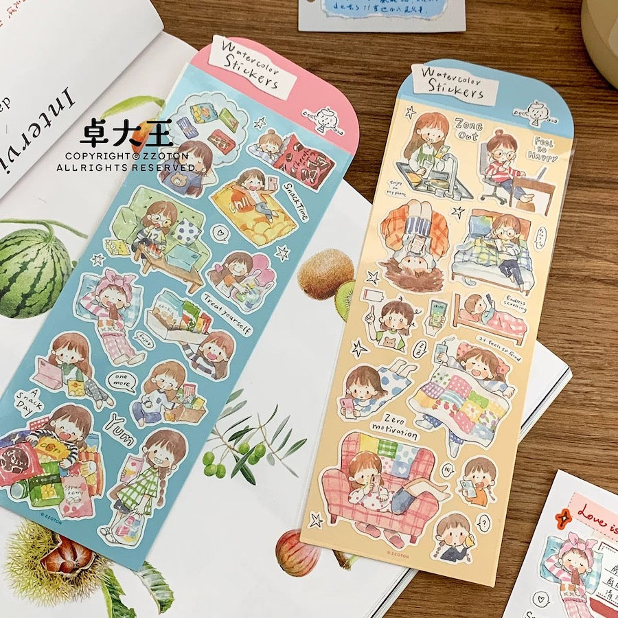 Die-Cut Sticker Sheets - Phone & Snacks