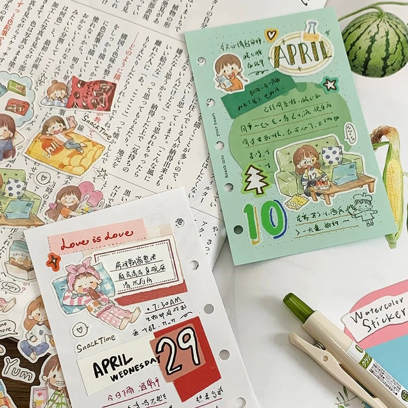 Die-Cut Sticker Sheets - Phone & Snacks