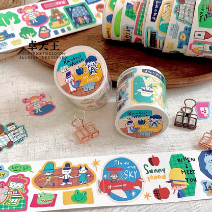 Die-Cut Sticker Roll - Rainbow March