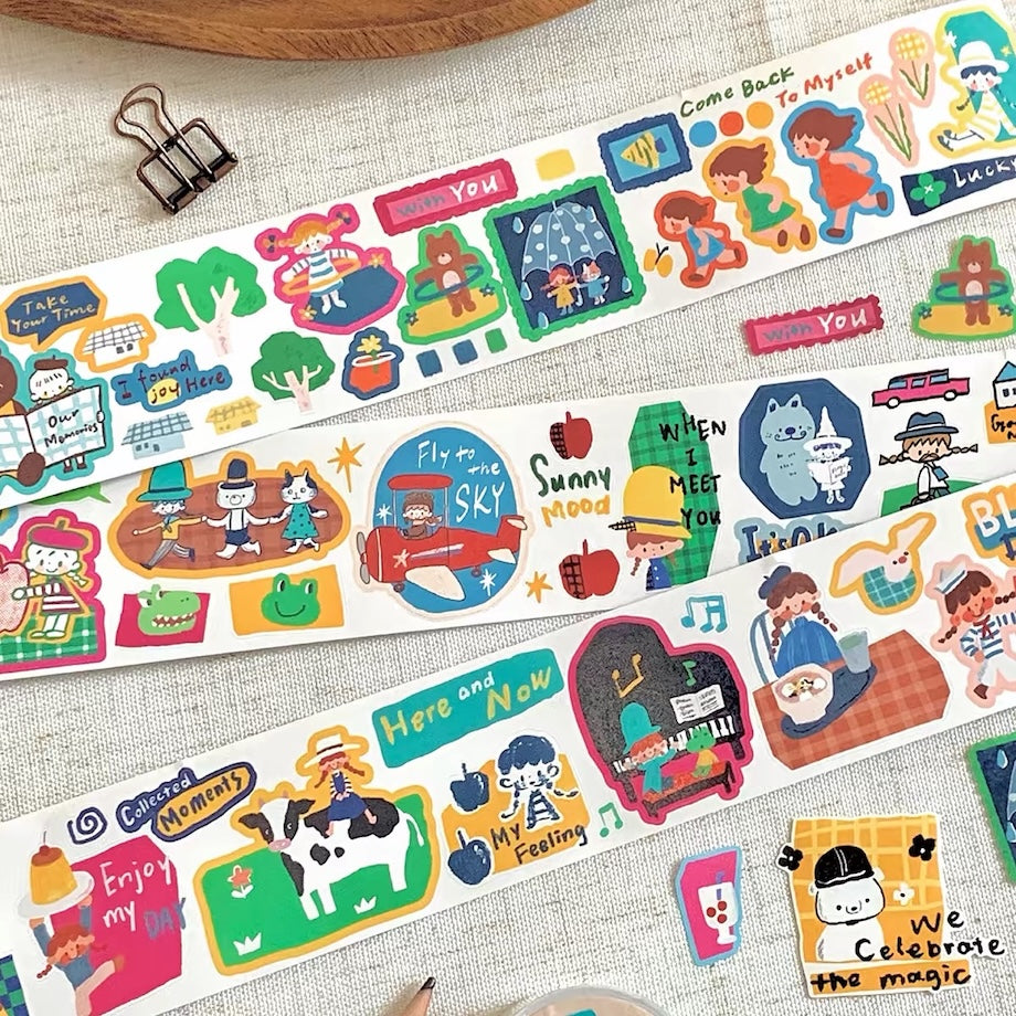 Die-Cut Sticker Roll - Rainbow March