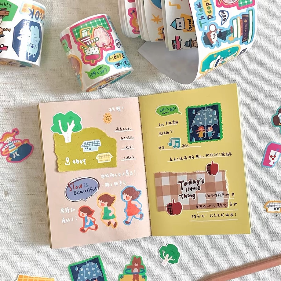 Die-Cut Sticker Roll - Rainbow March