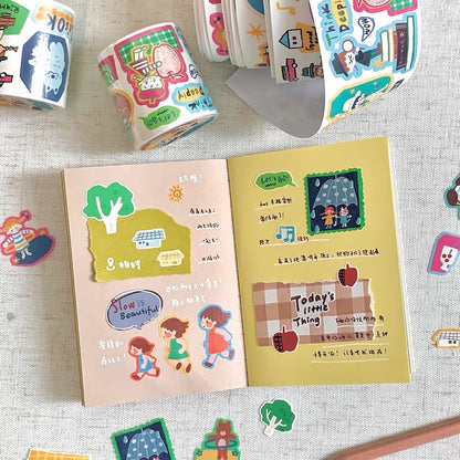 Die-Cut Sticker Roll - Rainbow March