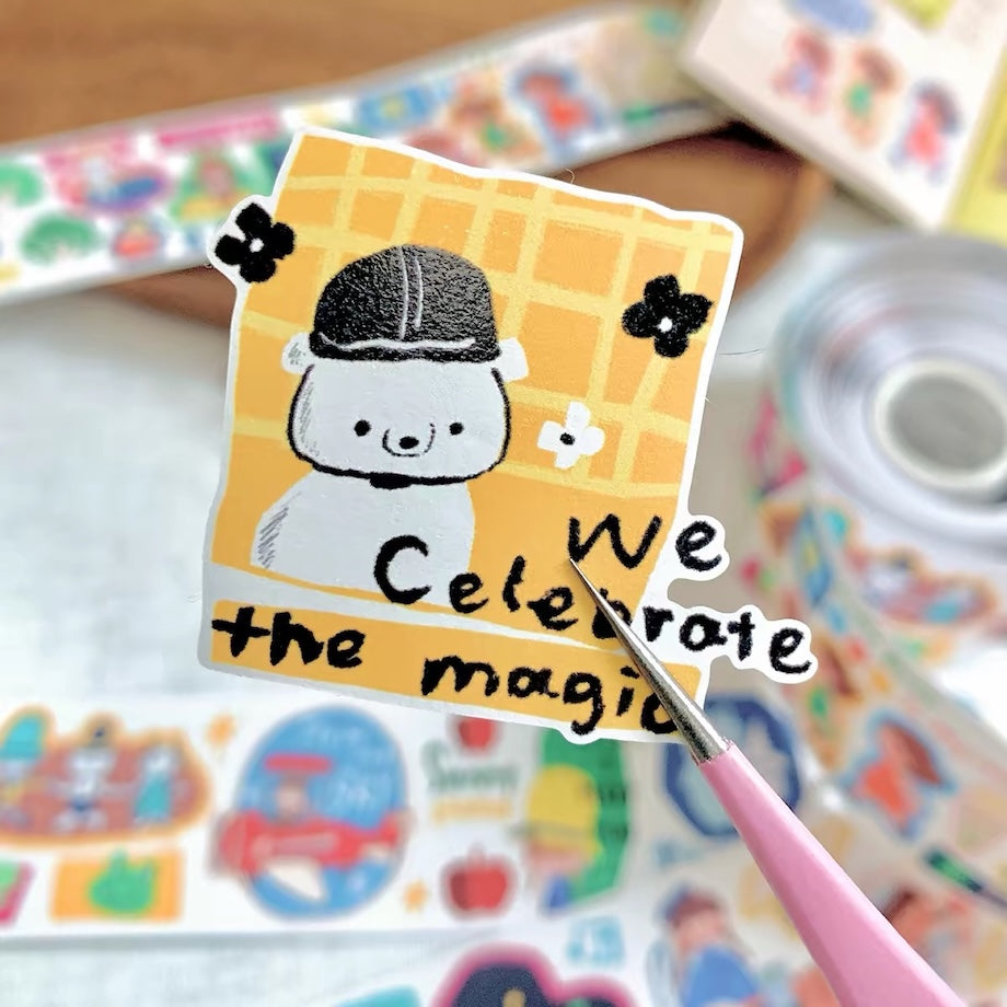 Die-Cut Sticker Roll - Rainbow March