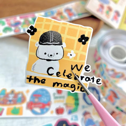 Die-Cut Sticker Roll - Rainbow March