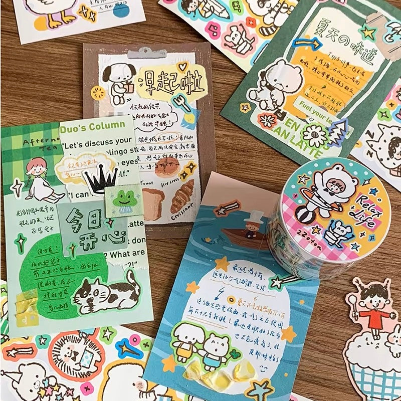 Die-Cut Sticker Roll - Relax Life