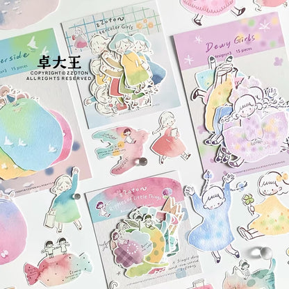 Sticker Packets - Ripples & Watercolor Girls