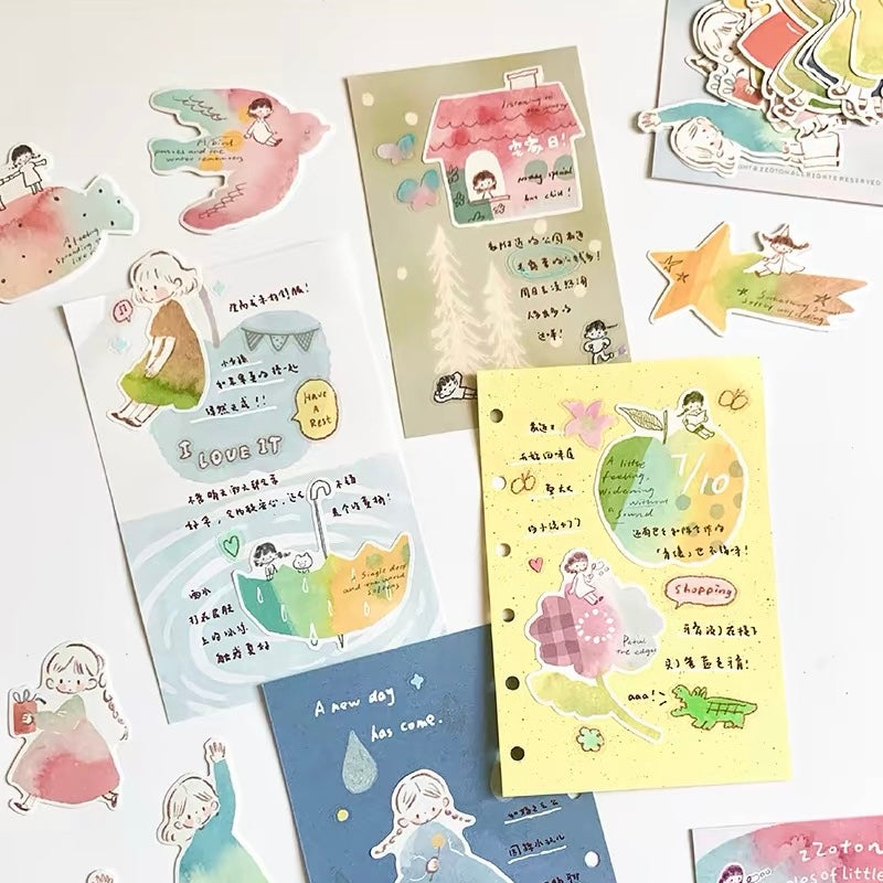Sticker Packets - Ripples & Watercolor Girls