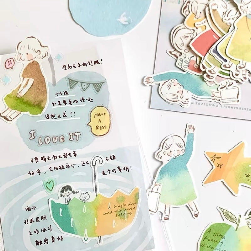 Sticker Packets - Ripples & Watercolor Girls