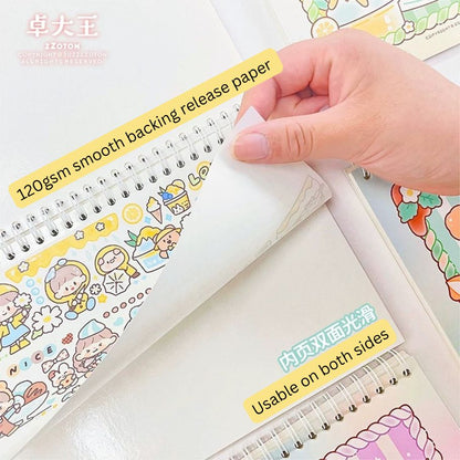 Strawberry Cake Sticker Release Paper Book - A5 Size