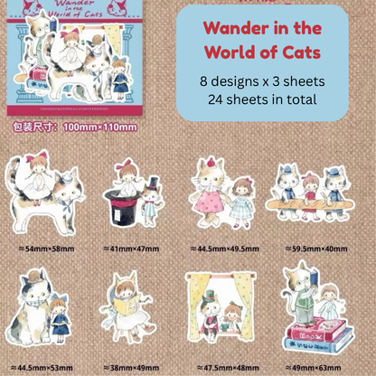 Sticker Packet - Wander in the World of Cats