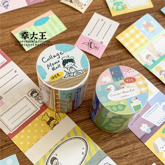 Writing Memo Roll - Colorful & Collage