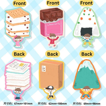 Oil Pastel Memo Pads - Raise & Lying