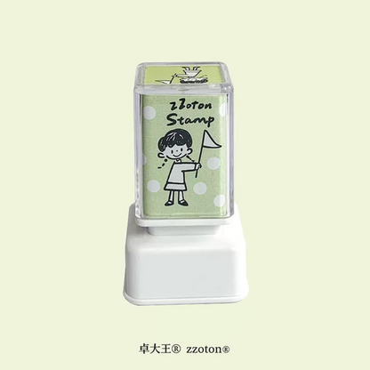 Pre-Inked Stamp - Little Doodle Girl