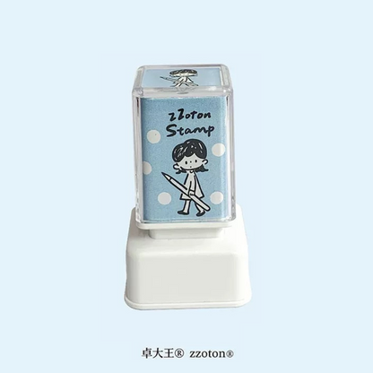 Pre-Inked Stamp - Little Doodle Girl