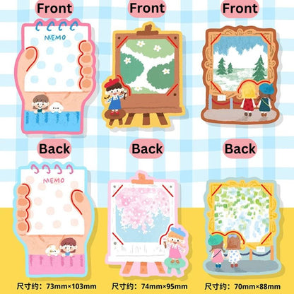 Oil Pastel Memo Pads - Record & Impression