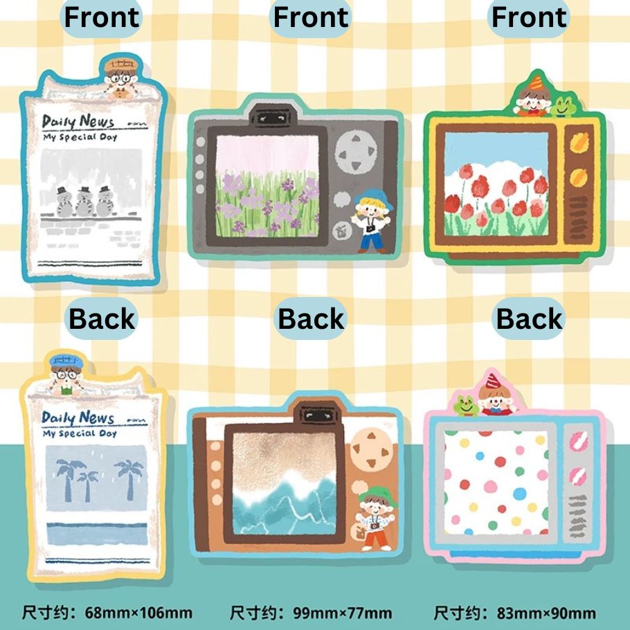 Oil Pastel Memo Pads - Record & Impression